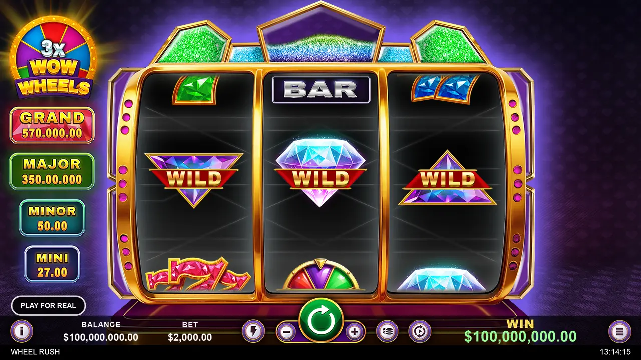 3X WOW WHEELS Slot Gameplay