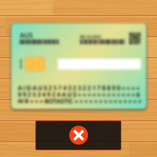 Incorrect: Copy of ID Back